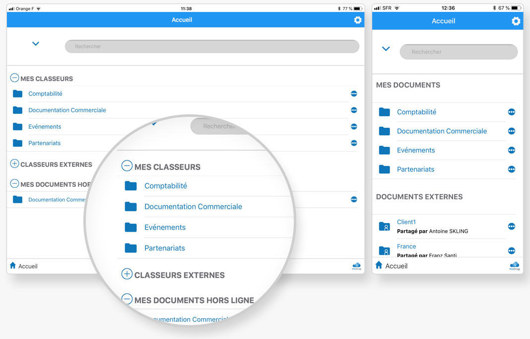 stockage des fichiers en ligne